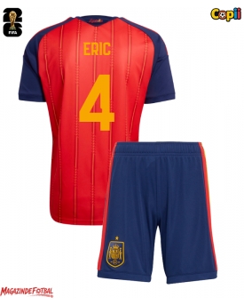 Spania Eric Garcia #4 Echipament de Fotbal Replică Mondial 2026 Copii Acasa (+ Șorturi)